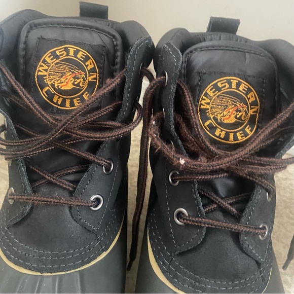 Weastern Chief brown and beige men steel shank winter rain boots. Size 8. Used. - Picture 7 of 12